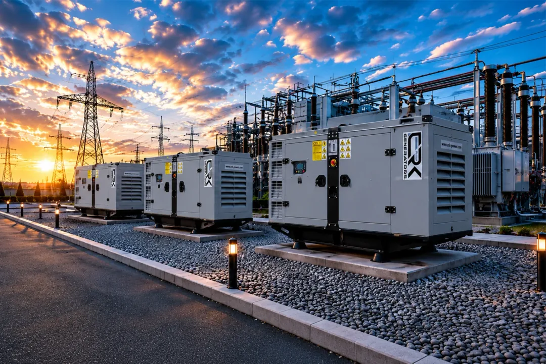 Ankara’da trafo merkezine kurulmuş kabinli Erk Power dizel jeneratörler
